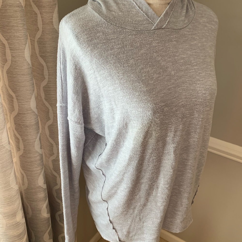 America‎ Eagle Lightweight Hooded Sweatshirt, Grey, Size Small - Picture 2 of 4